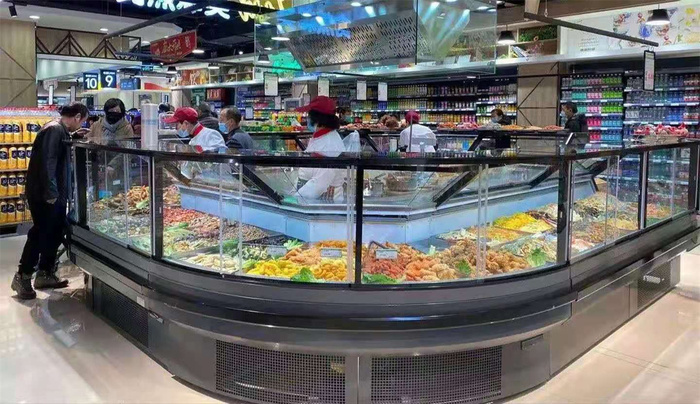 转角直角熟食柜