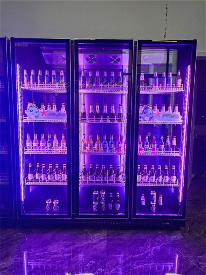 网红三门饮料柜